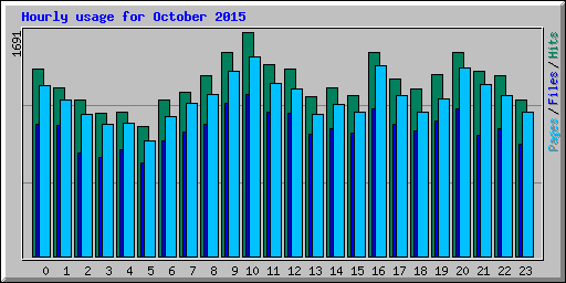 Hourly usage for October 2015