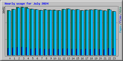 Hourly usage for July 2024