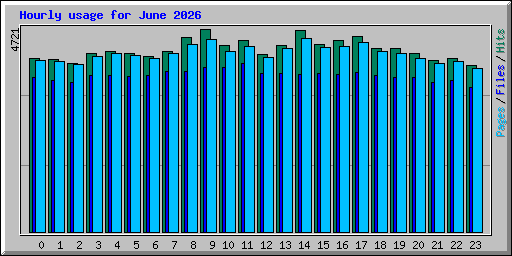 Hourly usage for June 2026